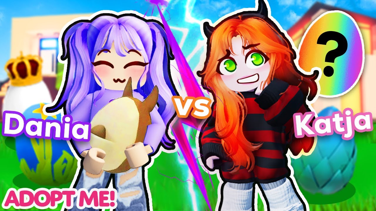 KATJA vs DANIA ⚡ BUILD BATTLE NACH ADOPT ME EGGS - GLÜCKSRAD ENTSCHEIDET..