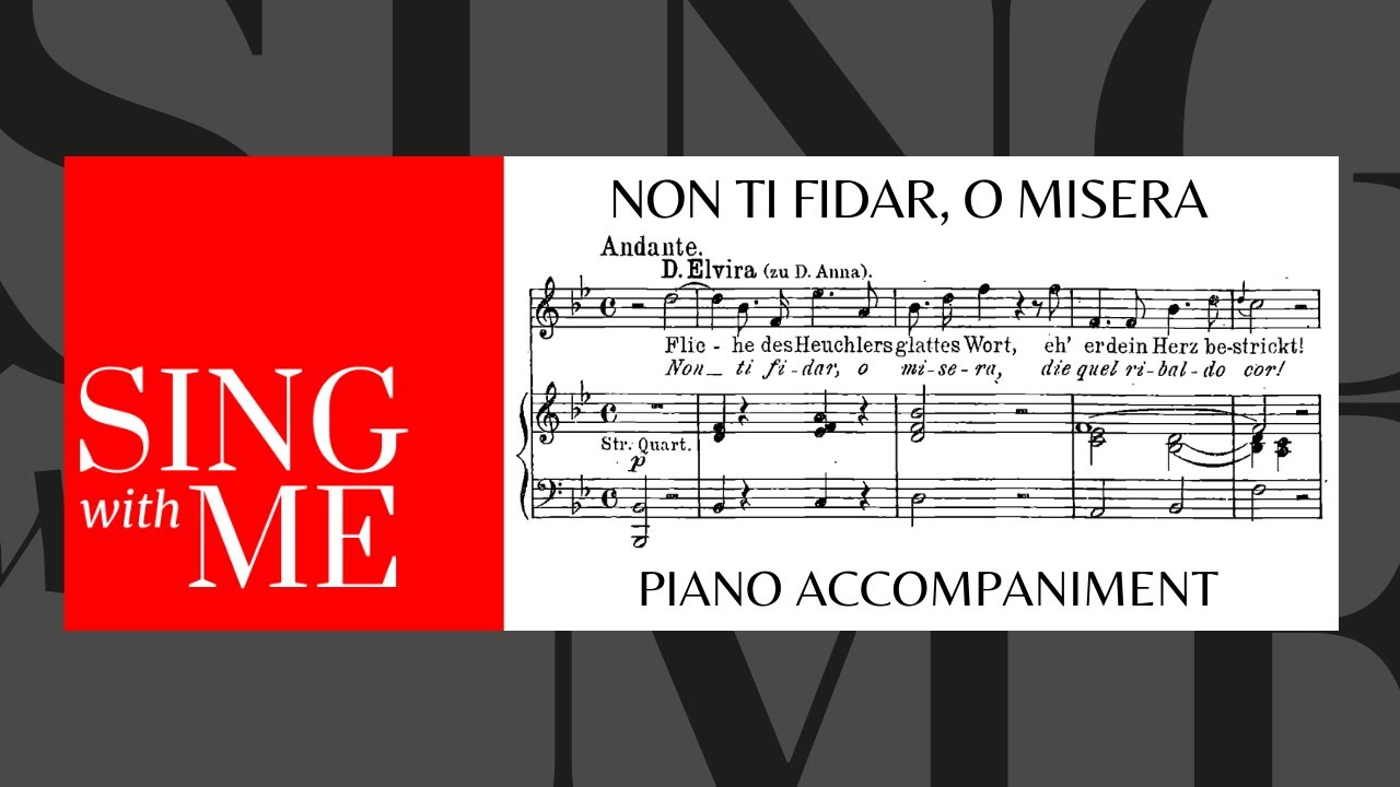 Non ti fidar o misera - Accompaniment - Don Giovanni - Mozart