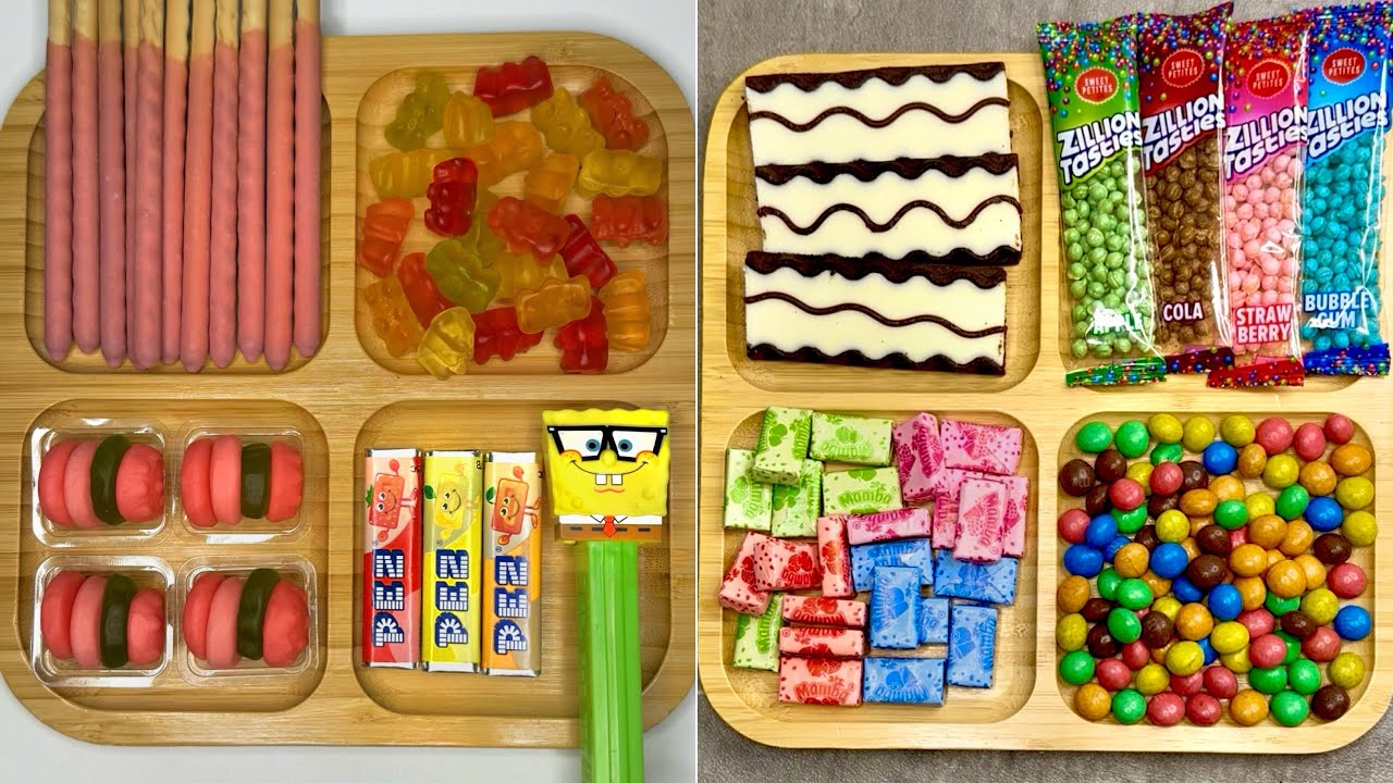 🍡🌷 Colorfull Candy Platters || Filling Platters ASMR || Oddly Satisfying 🌷🍡