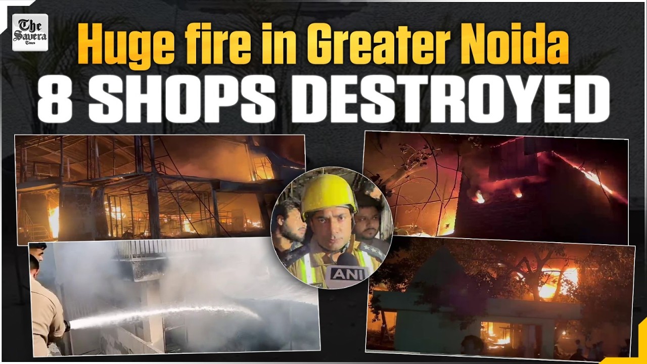 Fi*re Engulfs Shahberi Furniture Market in Greater Noida West | 8 Shops Gutted, Massive Loss
