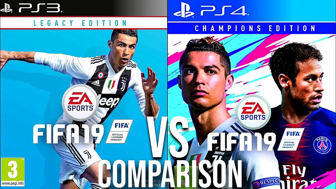 Сравнение FIFA 19 PS3 и PS4