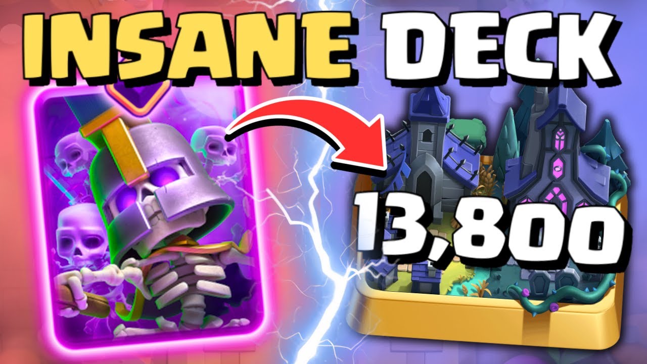 We EASILY Hit 13,800 Trophies Using This INSANE Evo Skeleton Army Deck!