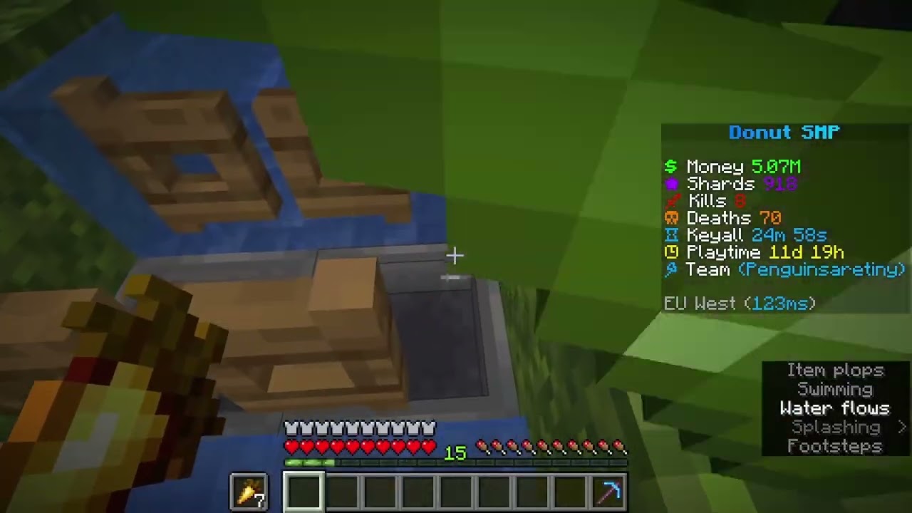 Adding bamboo farms to my base in Donut SMP