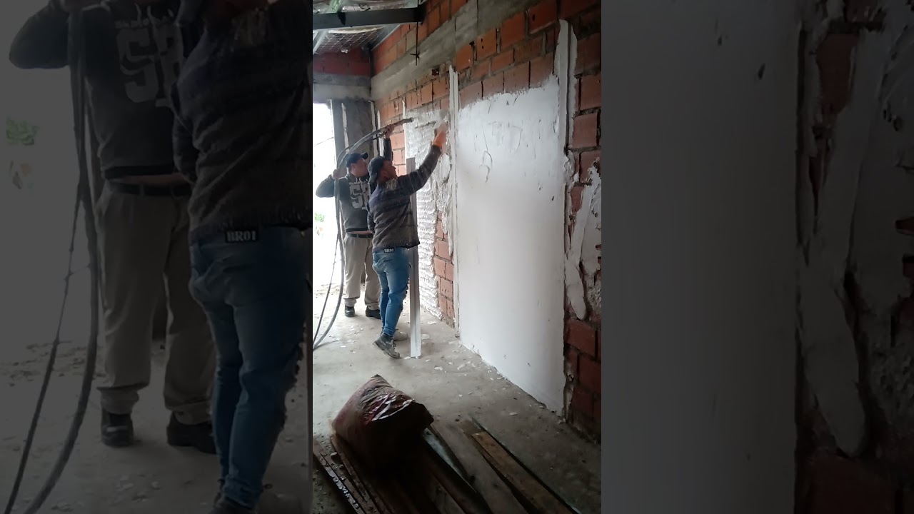 como aplicar yeso proyectado