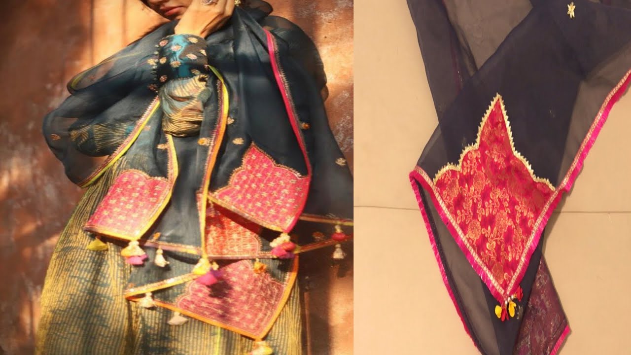 DIY Designer Dupatta||How To Design Your Own Dupatta At Home