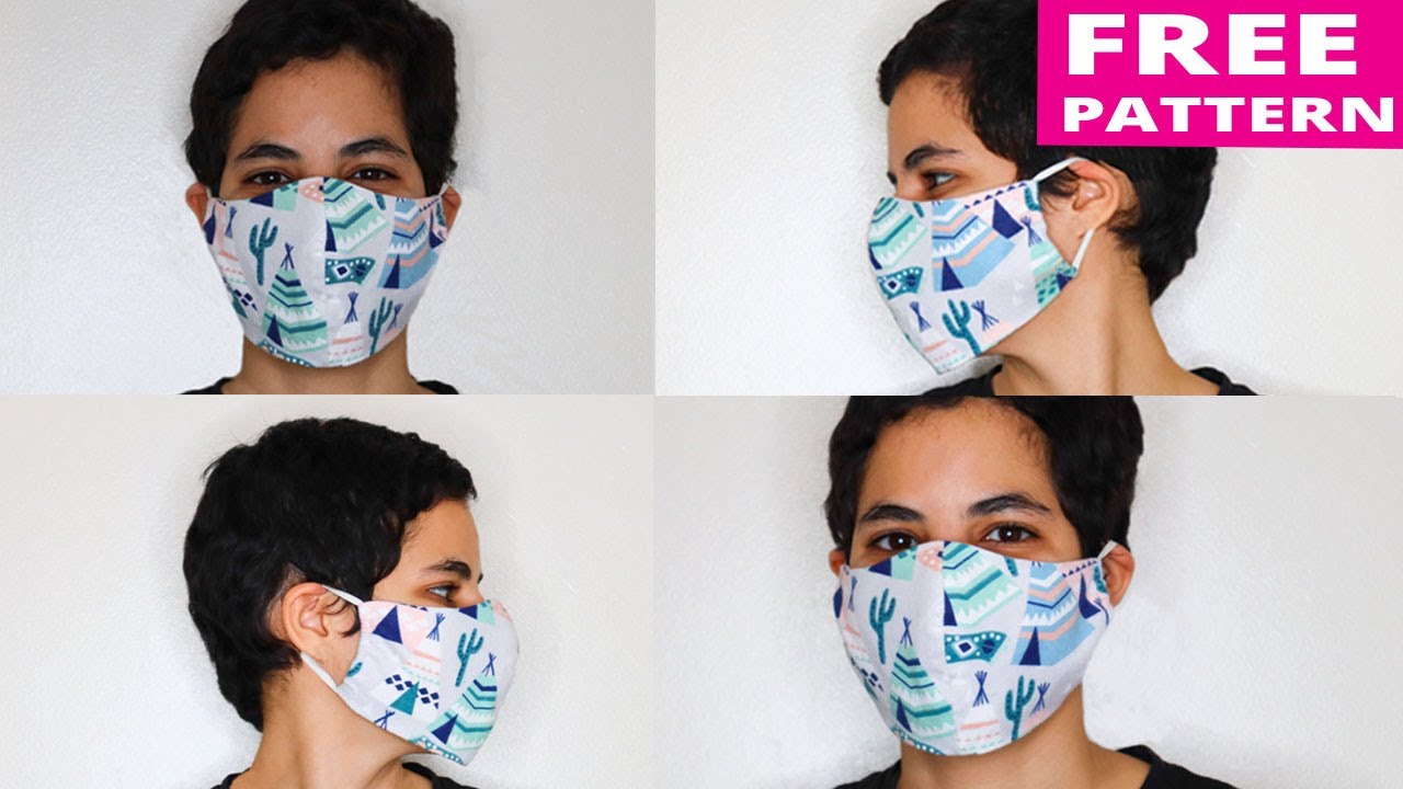 DIY Fabric Face Mask With Filter Pocket FREE PATTERN | DIY Face Mask With Filter Pocket