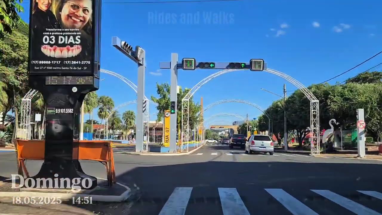 Santa F&eacute; do Sul / SP  &bull; Passeio de carro pela ruas da cidade &bull; parte 1