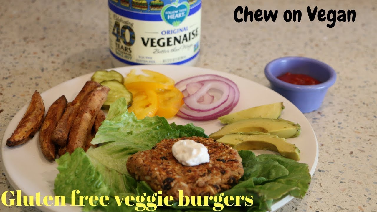 gluten free veggie burgers-Jeff Novick style