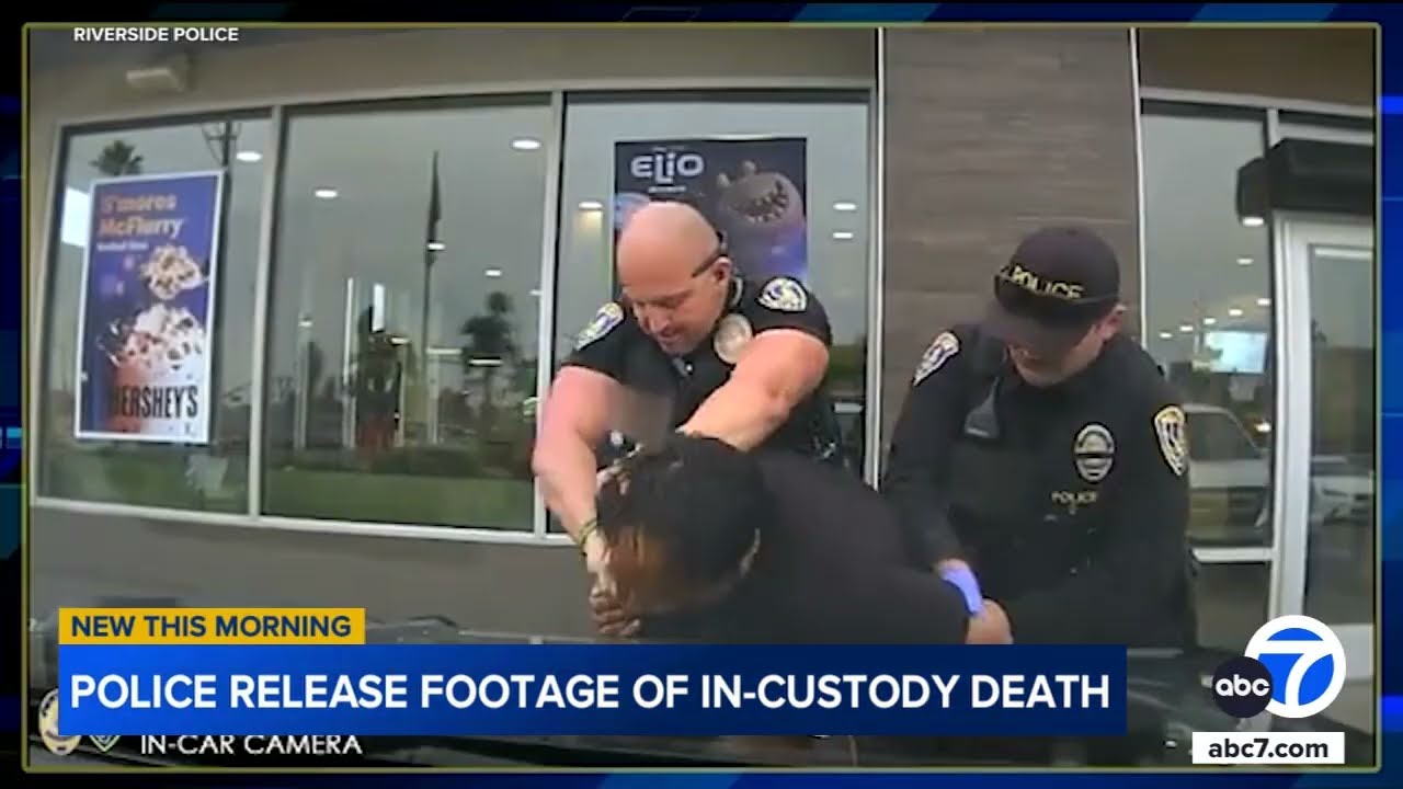 Riverside police release video showing moments before man's in-custody death