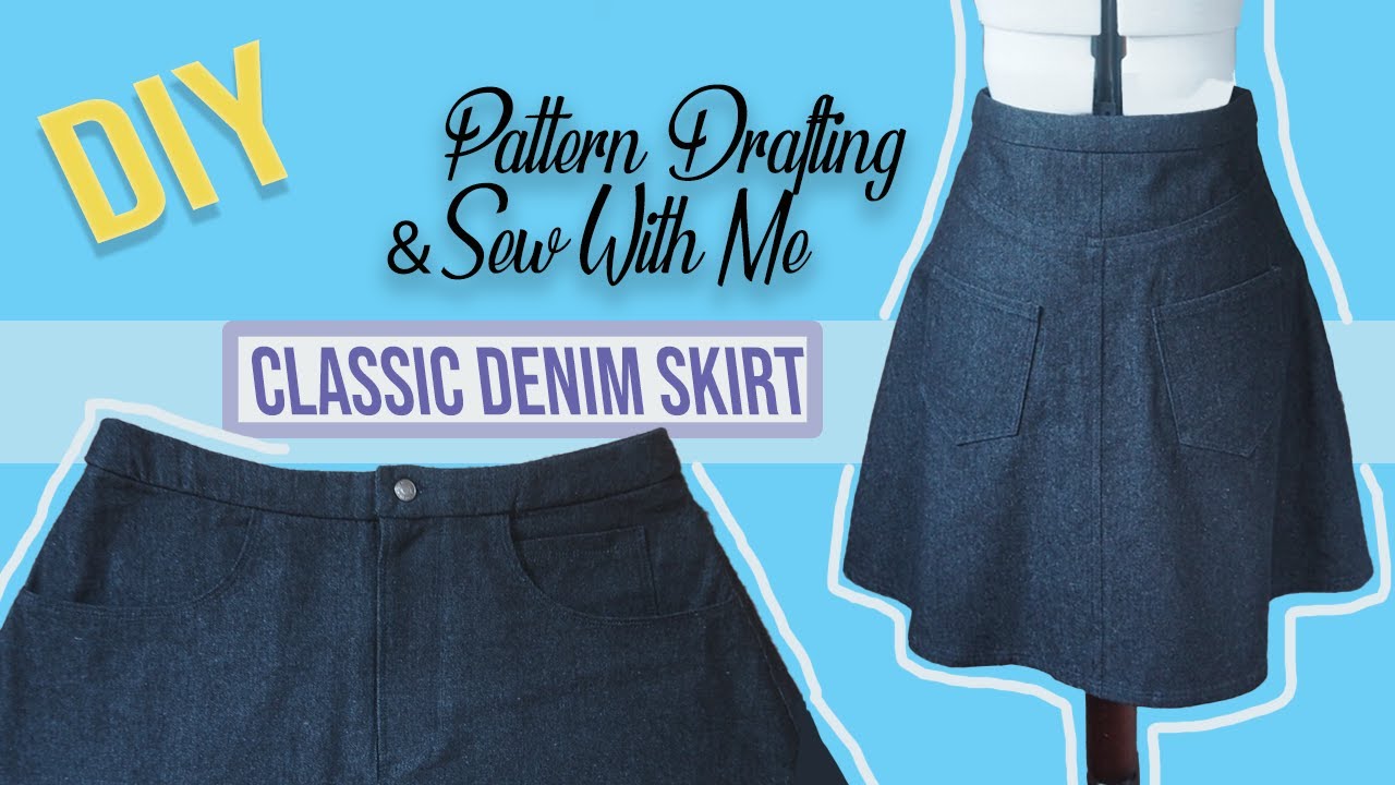 DIY Draft and Sew a Classic Denim skirt