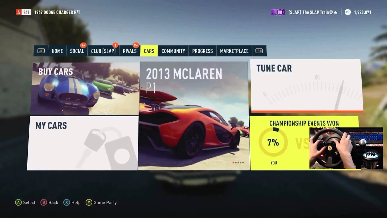 Forza Horizon 2 1969 Charger Drift Build - Thrustmaster Wheel Cam | SLAPTrain