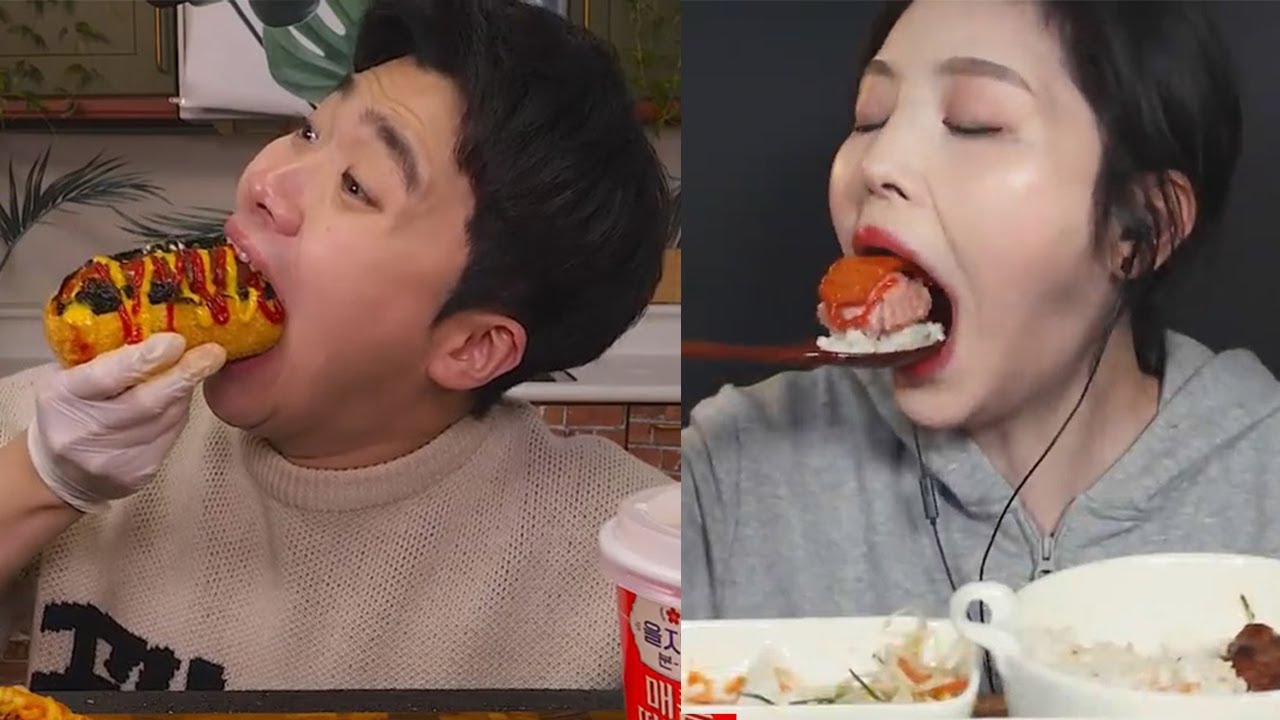 Mukbangers doing insanely BIG BITES