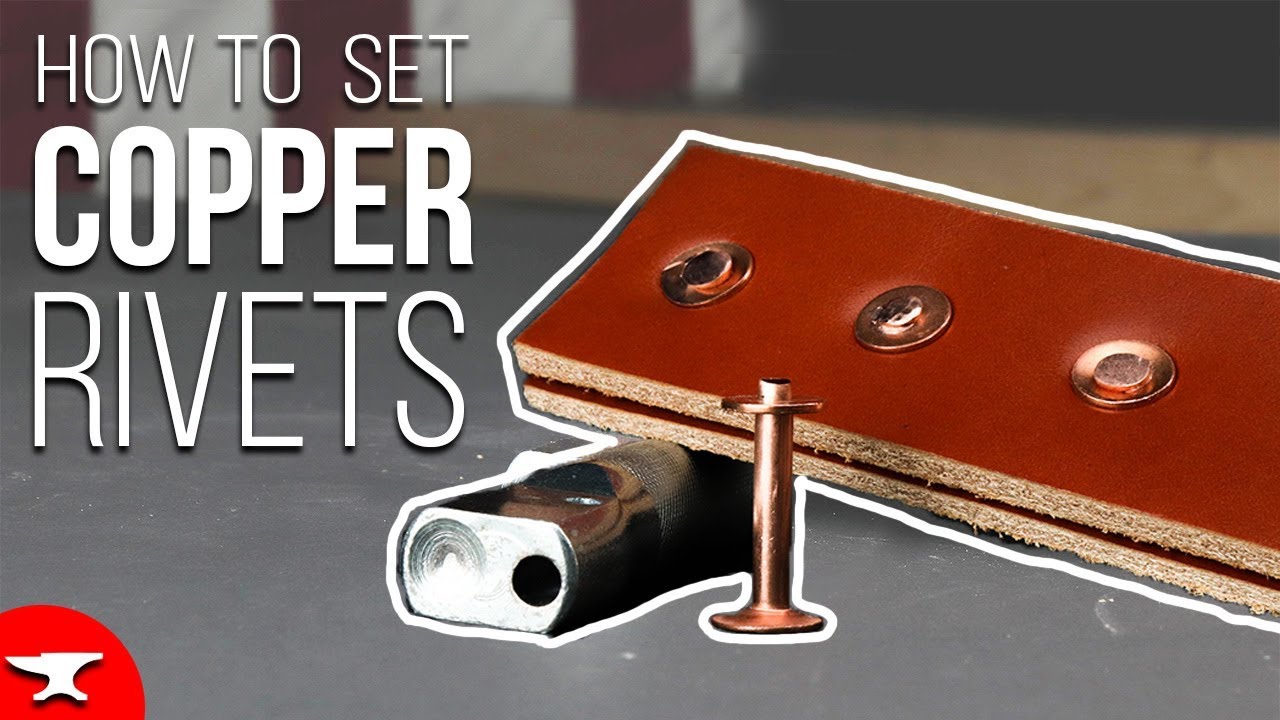 COPPER RIVET (HOW TO) - How to set a copper rivet in leather.
