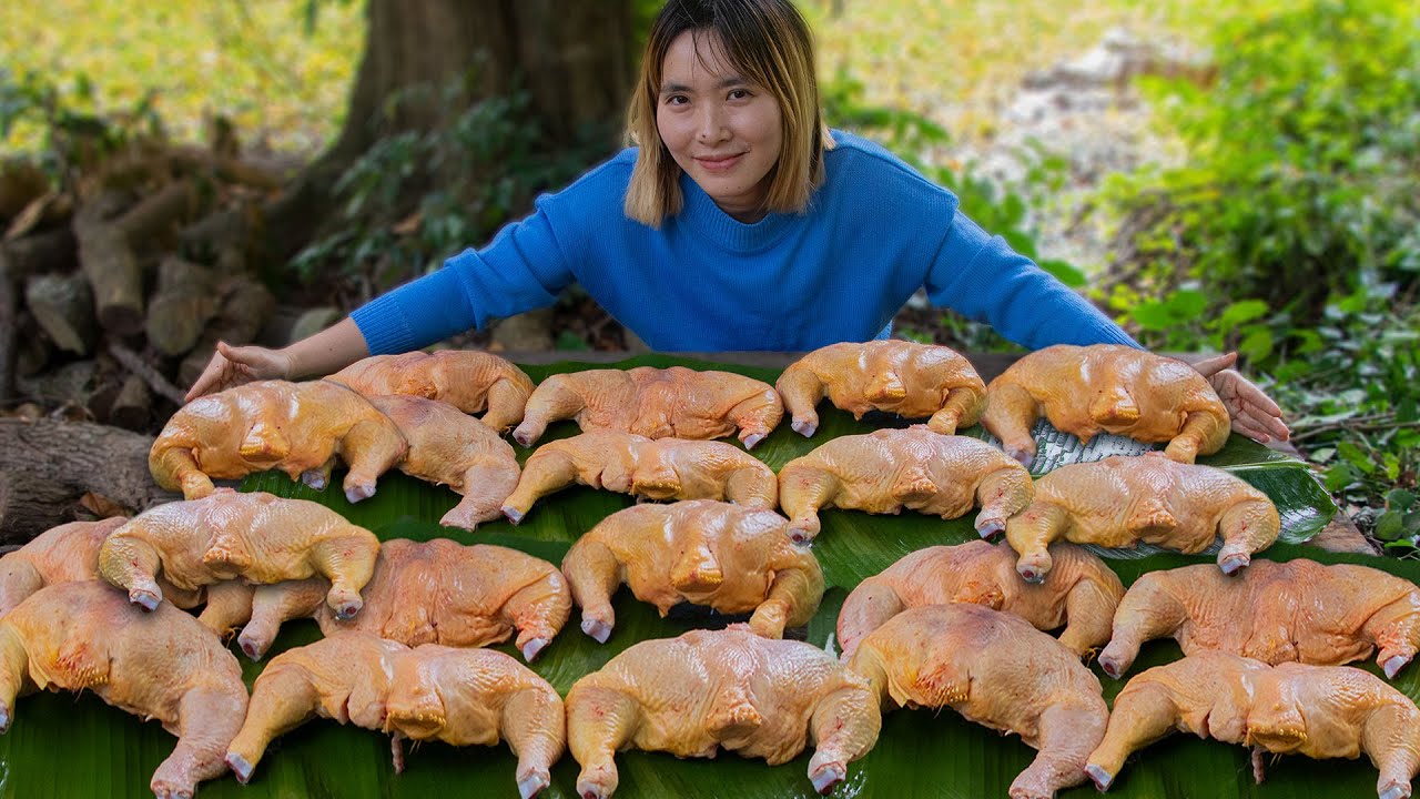 Amazing  Crispy Chicken Legs With Spicy Papaya Salad Recipe in my Countryside