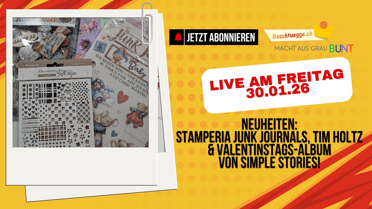 Stamperia Junk Journals, Tim Holtz & Valentinstags-Album von Simple Stories!