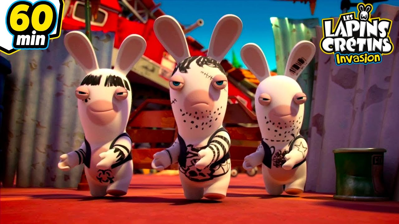 Attention au Gang des Lapins ! - 1H | Les Lapins Crétins Invasion🐰 | Nouveaux épisodes HD