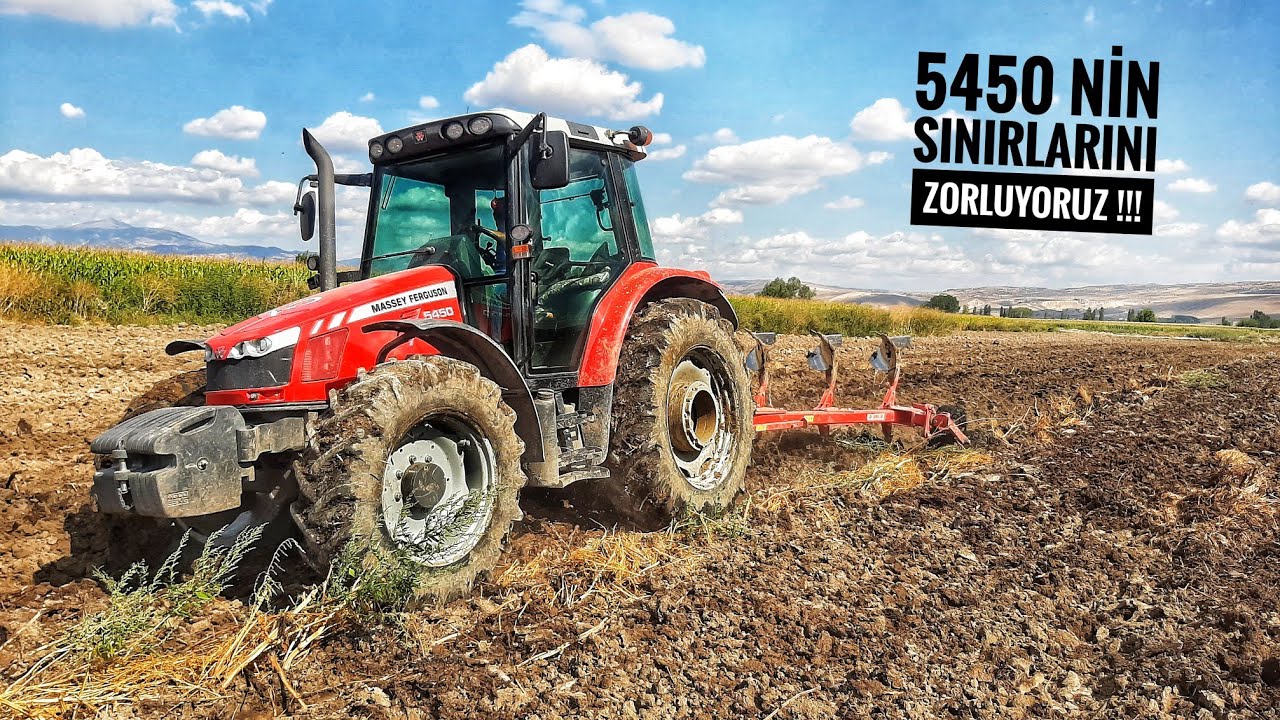MASSEY FERGUSON 5450 NİN SINIRLARINI ZORLUYORUZ!! &Uuml;NL&Uuml; 4 /14 L&Uuml; PULLUK