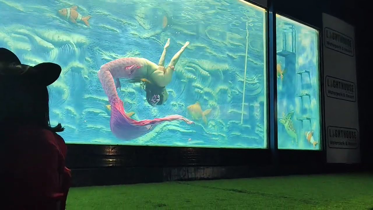 The great international mermaid🤩 show in Nagpur lighthouse water park