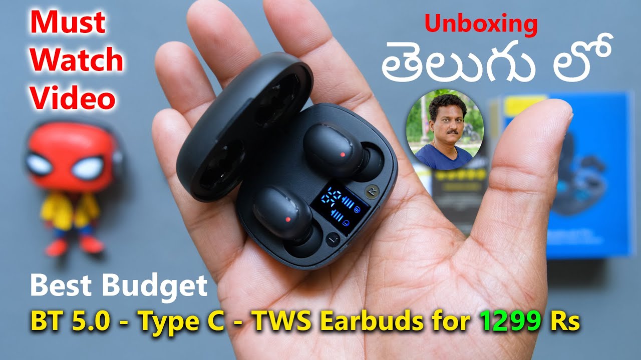 Best Budget BT5.0 TWS pTron Bassbuds Pro for Rs 1299 Unboxing in Telugu