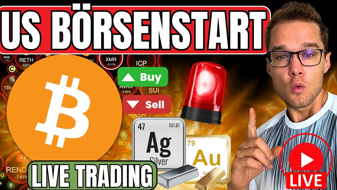 🚨LIVE US BÖRSENSTART! Wie geht es jetzt weiter Mit Bitcoin Gold und Silber?!📊