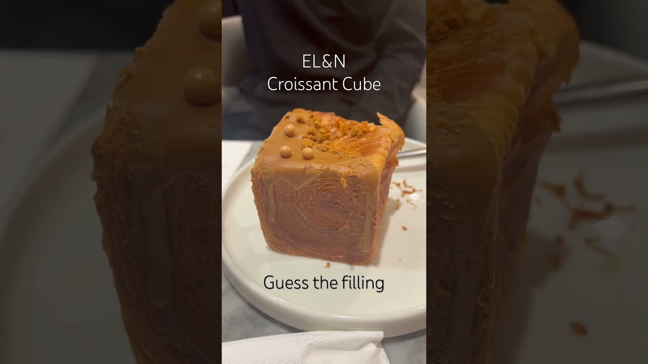 EL&N Cafe Croissant Cube! Guess The Filling #selfridges #london #pastry #tasty