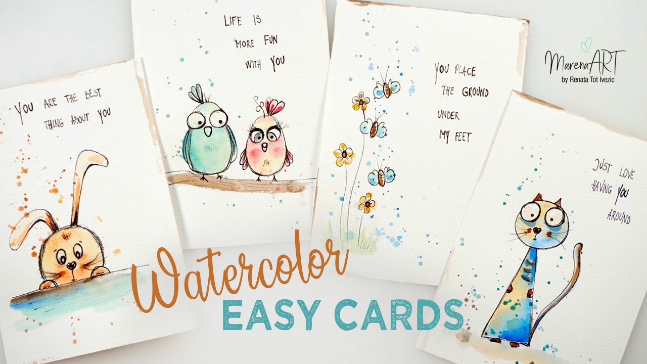 Make Your Own Adorable Watercolor Postcards For Any Occasion