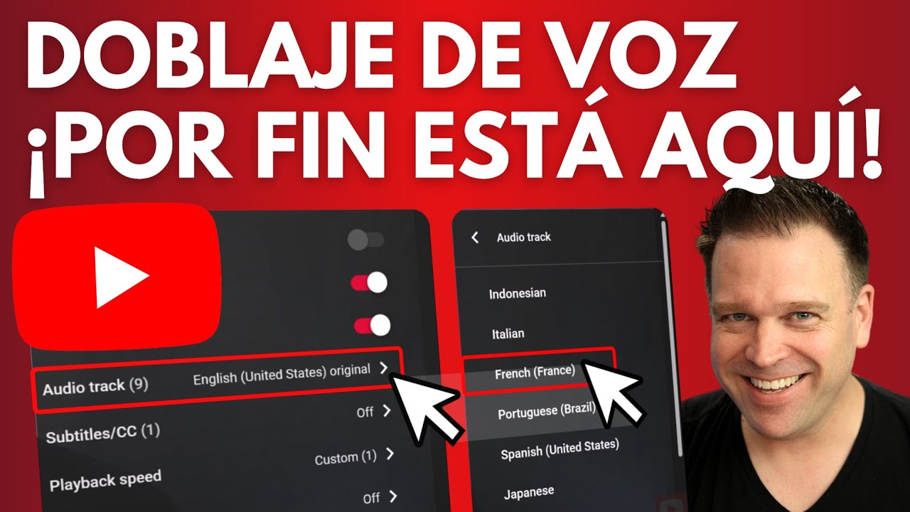 Doblaje automático GRATUITO de YouTube (9 idiomas)