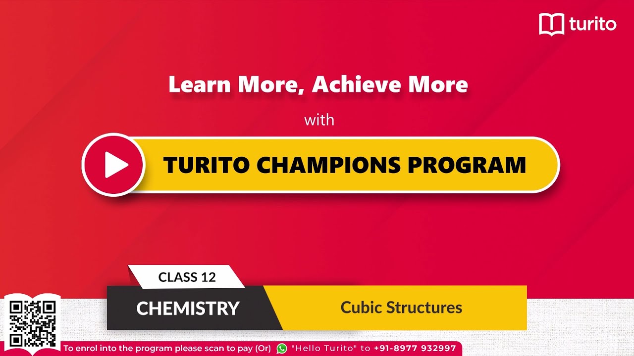 Class 12- Chemistry- Cubic Structures