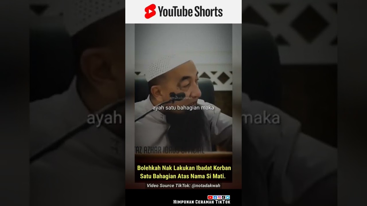 Bolehkah Nak Lakukan Ibadat Korban Satu Bahagian Atas Nama Si Mati. | Ustaz Azhar Idrus