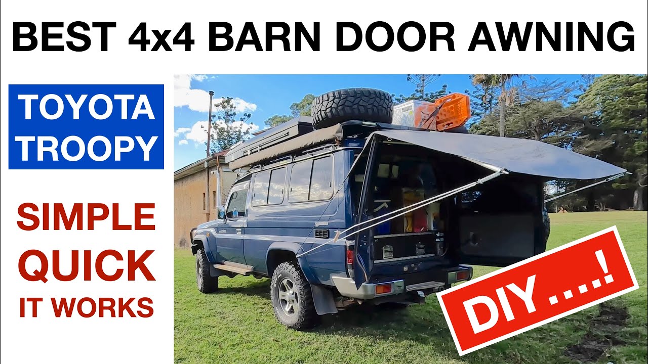What Is The BEST 4x4 BARN DOOR AWNING? Toyota Troopy. DIY. Simple 