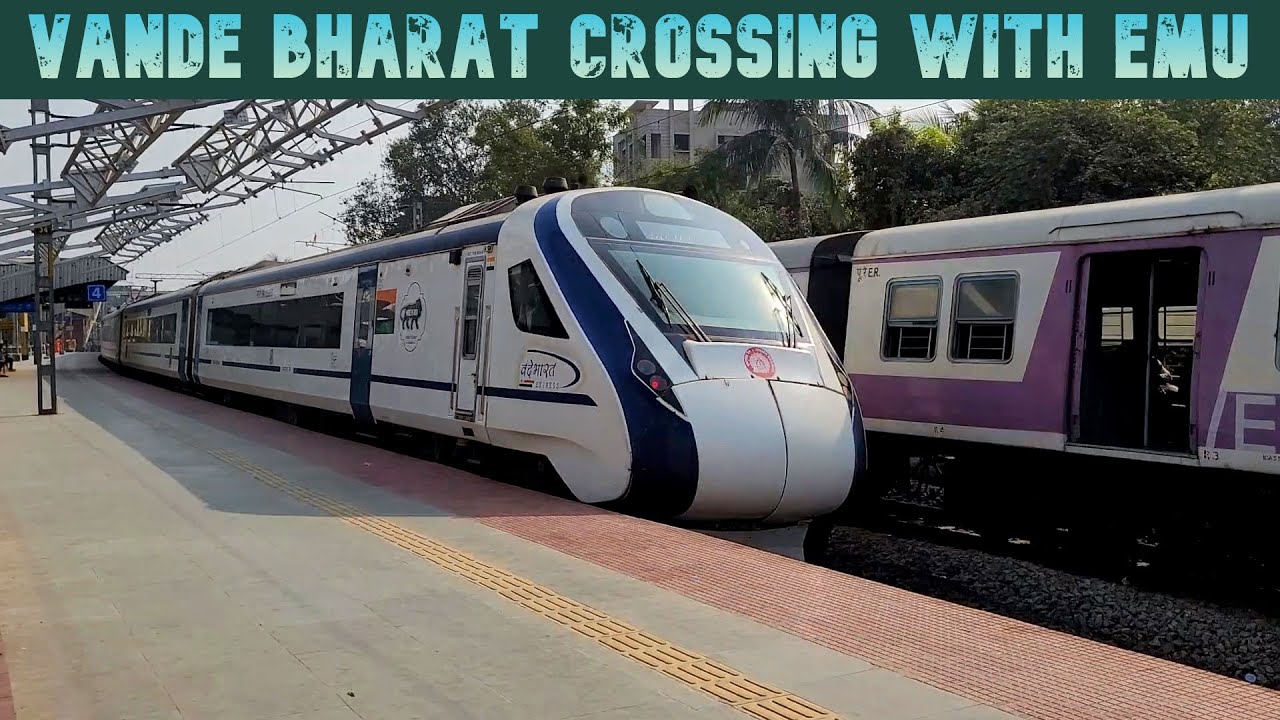 Vande Bharat crossing with EMU | Eastern Railway