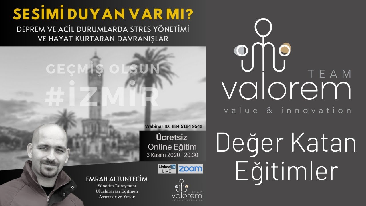 Deprem ve Acil Durumlarda Stres Yönetimi ve Hayat Kurtaran Davranışlar - EMRAH ALTUNTECİM