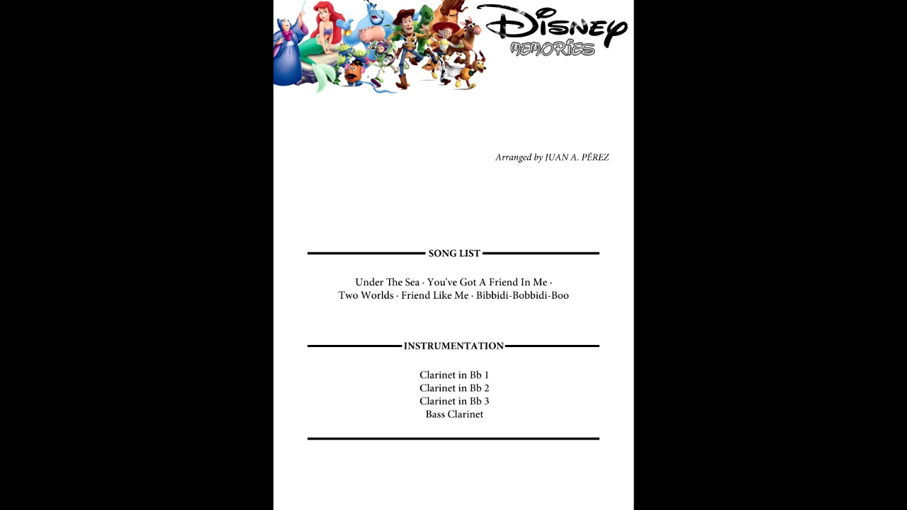 Disney Memories - Clarinet Quartet (arr. Juan A. Pérez)