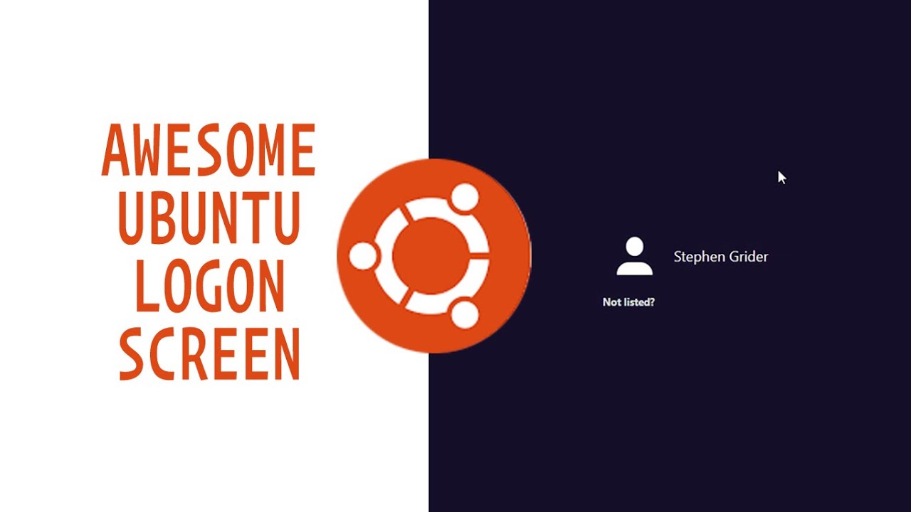 Awesome Ubuntu  Linux Logon Screen.  HTML & CSS Only.