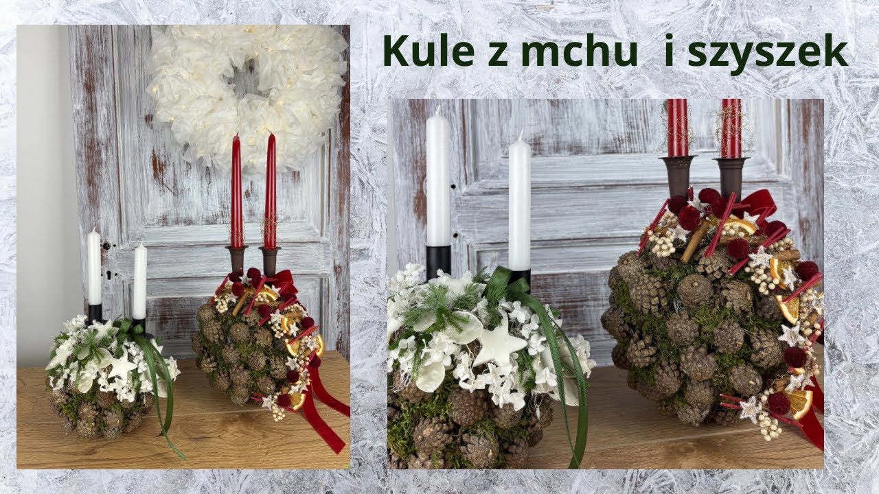 Kule z szyszek i mchu 