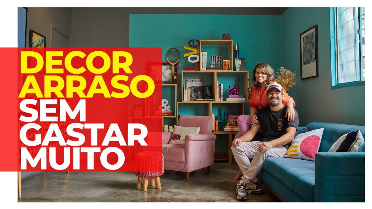 ESSA CASA É UM ARRASO! DECORAR GASTANDO POUCO, COM DEIAS SIMPLES, CORES E GARIMPOS INTELIGENTES