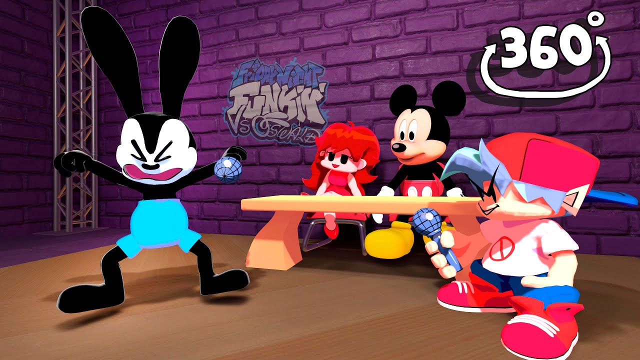 Vs Oswald FNF Animation 3D 360&deg; - Rabbit's Luck