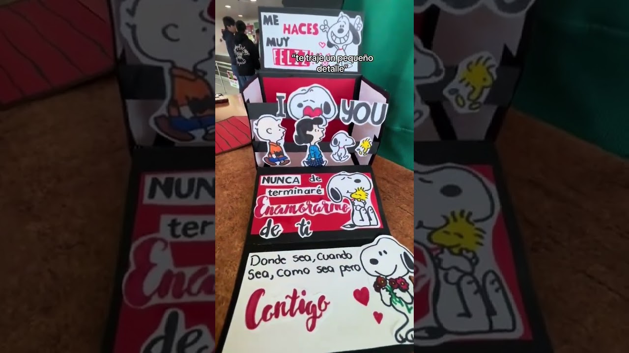 Carta creativa para mi novio con SNOOPY