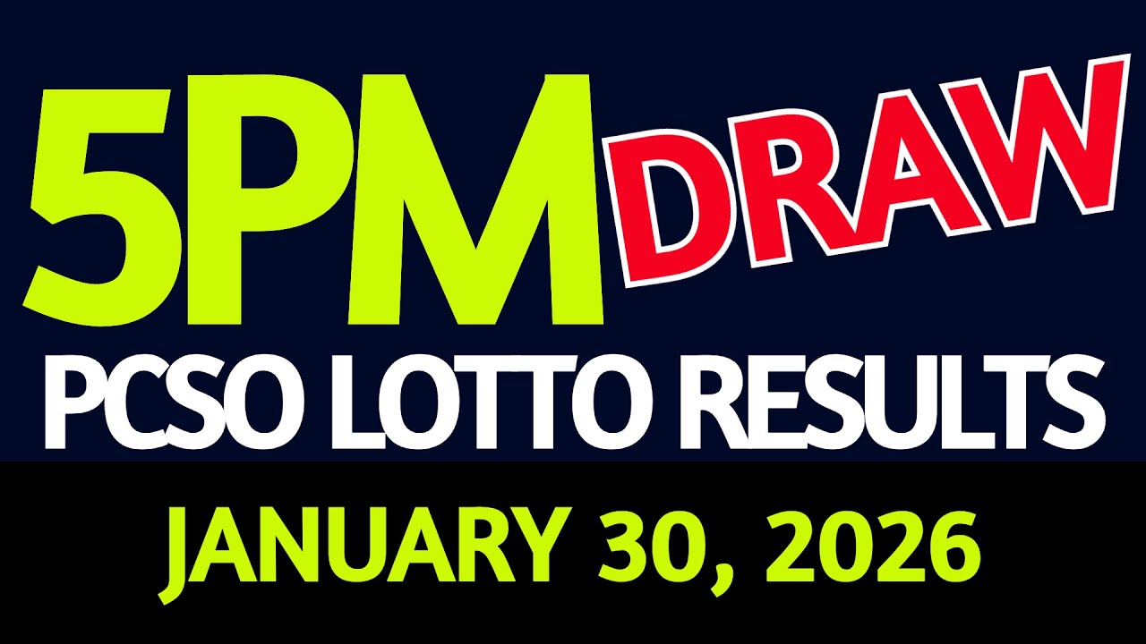 Lotto Result Today 5pm draw January 30, 2026 PCSO