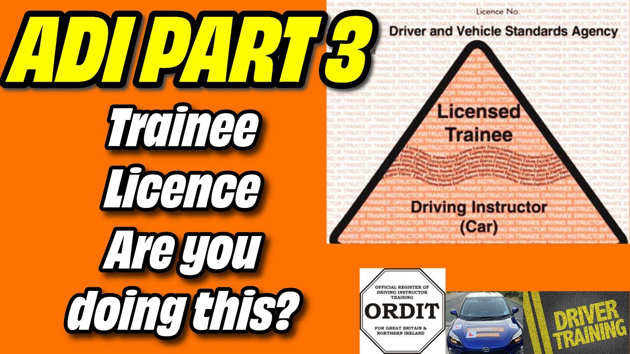 ADI PART 3 Expert helps Pink licence trainees