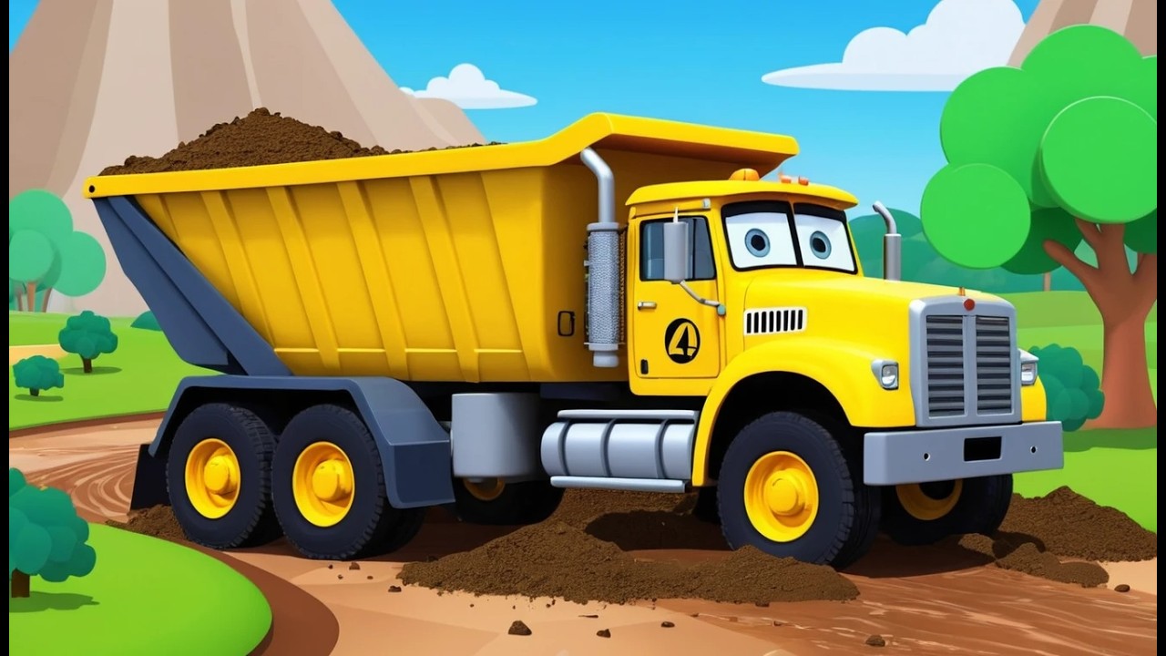 Самосвал катит комки грязи 🚚