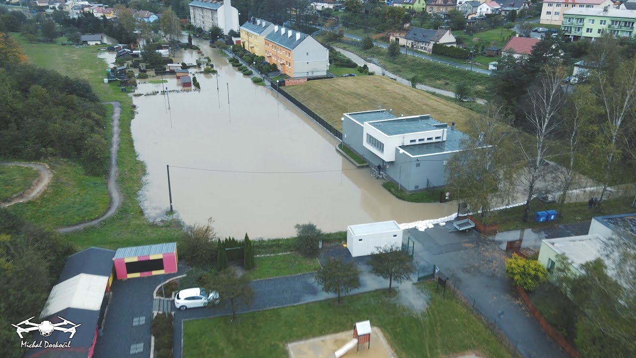 Povodně - Březová nad Svitavou - Dlouhá / Hradecká 14.10.2020