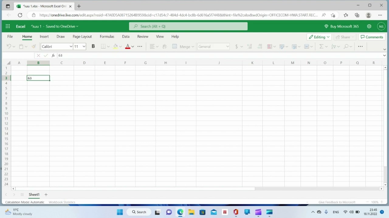 SUM բանաձև EXCEL-ում/Դաս 3