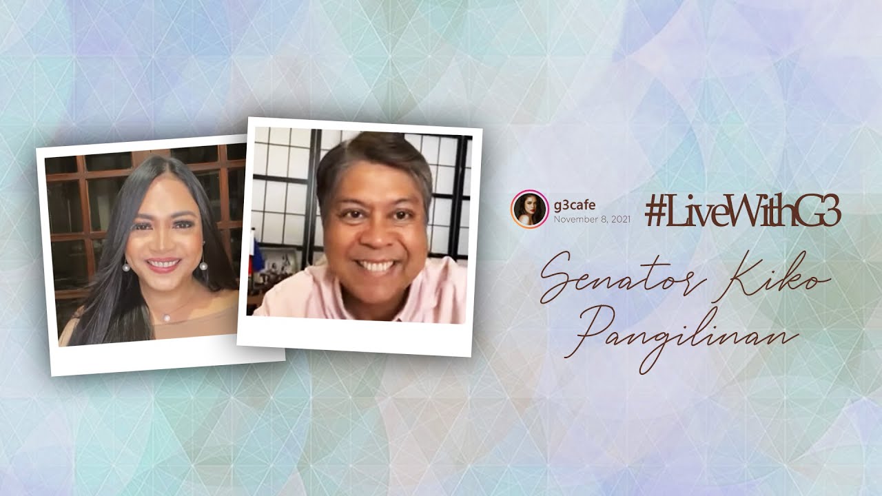 #LivewithG3 Senator Kiko Pangilinan - November 8, 2021