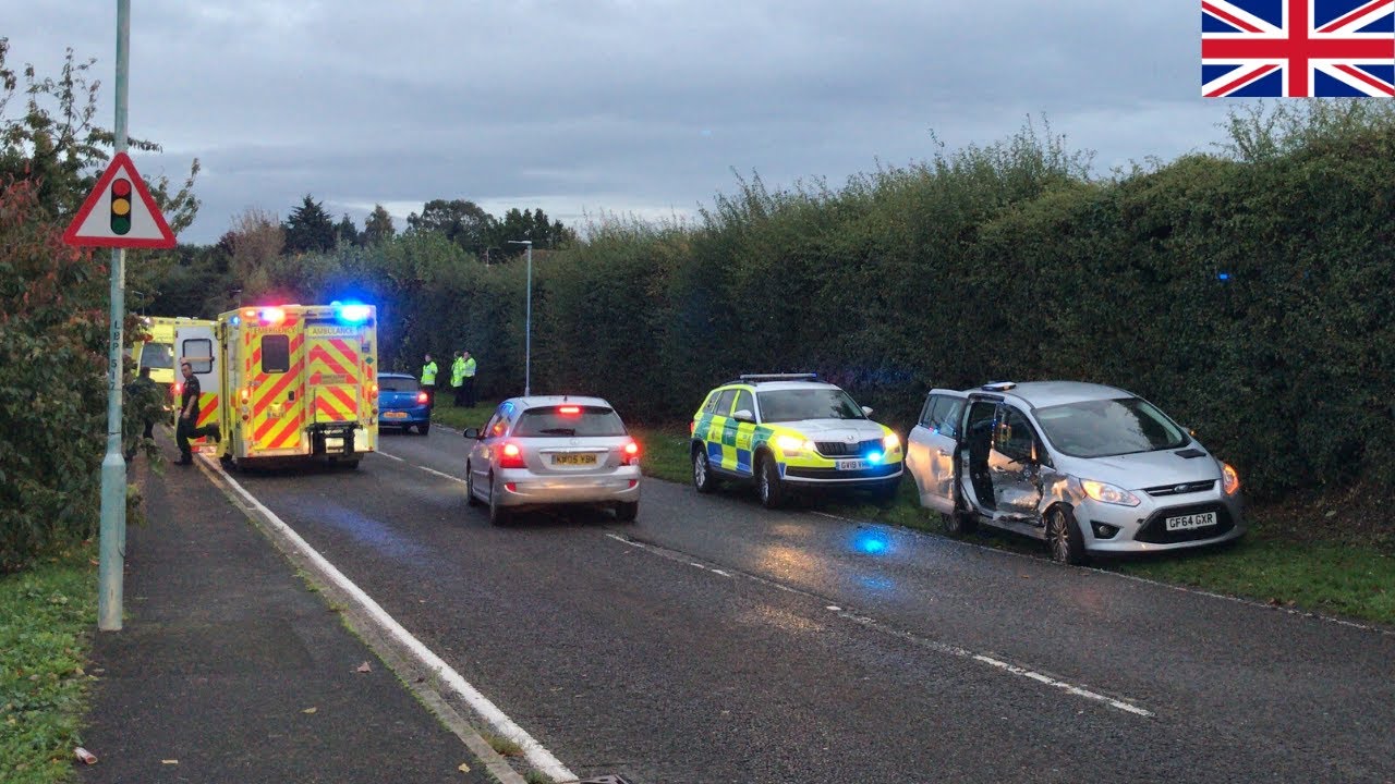 Car Accident on lower Rainham road Gillingham, Kent police, SECAmb , JRU (Joint Response Unit )