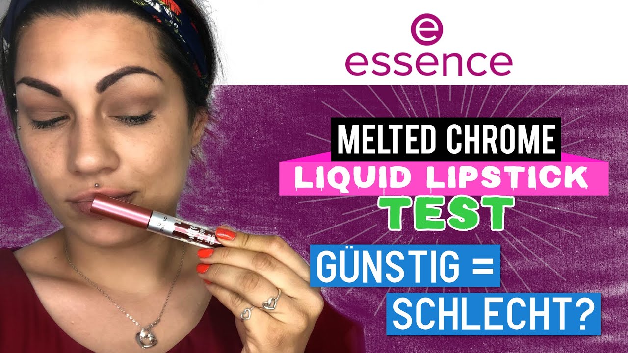 Özlems Liquid Lipstick Challenge - Essence Melted Chrome Liquid Lipstick Review