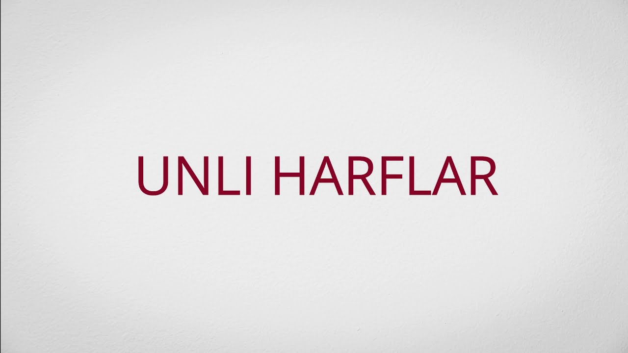 Unli harflar