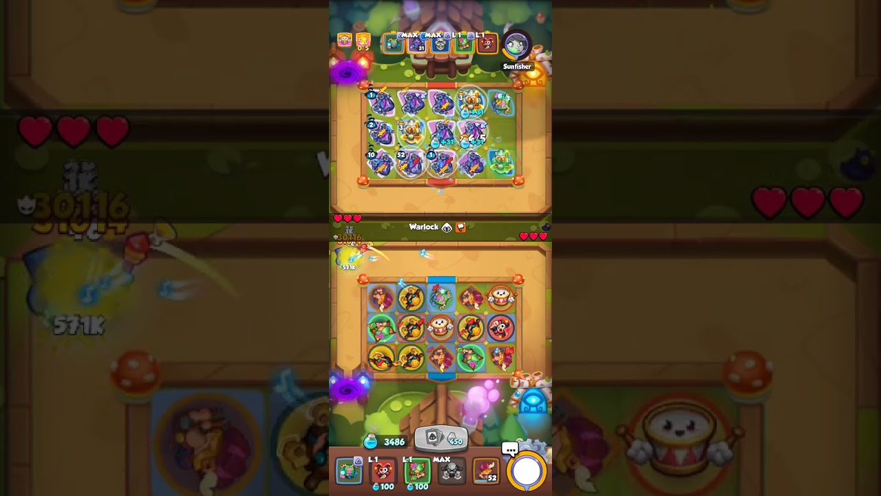 Rush Royale! New character Bard Lvl 7 Loss. Enjoy!