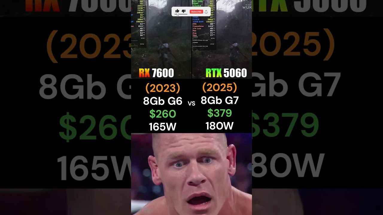 RTX 5060 vs RX 7600 &ndash; Best Budget GPU in 2025? 💥🎮#shorts