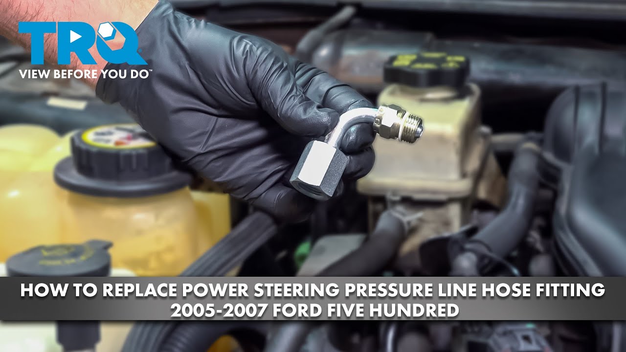 How to Replace Power Steering Pressure Line Hose Fitting 2005-2007 Ford Five Hundred